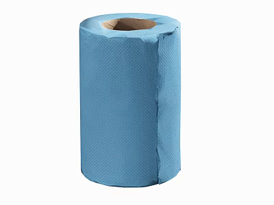 Blue Textured Kitchen Towel Roll Ideal For Household Cleaning And Drying 3d model