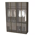 Sleek Modern Wardrobe Interior With Glass Doors Drawers And Hanging Space