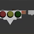 Industrial Signal Light Control Panel With Red Yellow Green Lamps Buttons And Indicators
