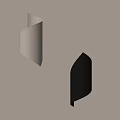 Modern Luxury Wall Lamps With White And Black Curved Design Illuminating Beige Wall