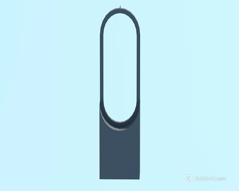Modern Sleek Design Outdoor Light with Curved Shape and Durable Material for Garden Pathway Decoration 3d model 