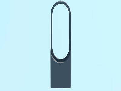 Modern Sleek Design Outdoor Light with Curved Shape and Durable Material for Garden Pathway Decoration 3d model