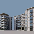 Modern Residential Building Exterior Design With Balconies Glass Windows And White Facade
