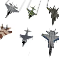 Aircraft Fighter Aircraft Combination 3d model