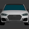 Audi White Sports Car With Black Roof Blue Windows Modern Sleek Design