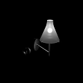 Modern Minimalist Wall Lamp With White Shade And Metal Bracket Design