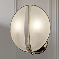 Modern Round Wall Sconce With Glass Shade And Gold Metal Frame For Home Decor