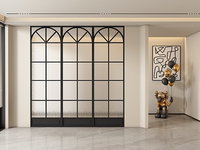 Entrance aisle partition model