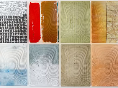 Diverse Textured Wall Decor in Multiple Colors for Home Interior Decoration 3d model