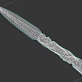 Tactical Combat Knife With Sharp Blade And Twisted Textured Handle Design