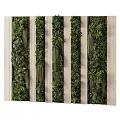 Decorative Vertical Greenery Wall With Varied Plants And Light Panels 3d model