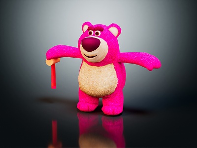 Modern toy animal cartoon bear 3d model