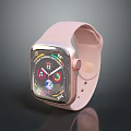 Pink Strap Smart Watch With Modern Design And Colorful Dial 3d model