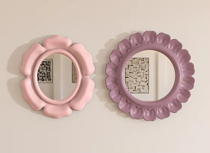 Lovely flower mirror 3d model