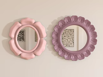 Lovely flower mirror 3d model