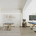 Modern Chess Room Chess Room Billiard Room 3d model