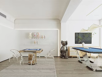Modern Chess Room Chess Room Billiard Room 3d model