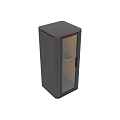 Modern Storage Cabinet With Wooden Interior Black Exterior Door And Shelf Design