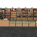 Modern Retail Display Shelves With Multiple Layers And Neatly Arranged Products