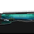 Modern City Park Stage Design With Curved Structure And Bright Lighting