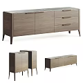 Modern Minimalist Wooden Chest of Drawers With Drawers Cabinets And Slim Legs Design