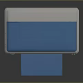 Modern Office Printer In Blue And White With Open Paper Tray For Office Use