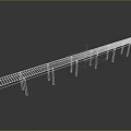 Gray Long Grated Floor Strip With Supportive Base And Linear Design
