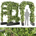 Living Plant Wall Decorative Design With Black Planters And Lush Greenery For Indoor Outdoor Spaces