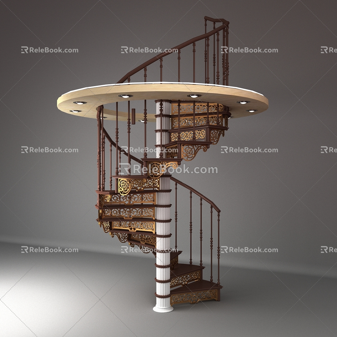 revolving staircase 3d model