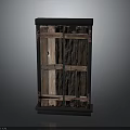 Vintage Wooden Double Doors With Metal Hinges And Dark Frame For Architectural Decoration And Design