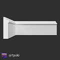 White Decorative Architectural Component For Interior Wall Corner With Smooth Surface