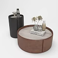 Minimalist Style Coffee Table Combination Furniture Soft-fitting Coffee Table Side Table 3d model