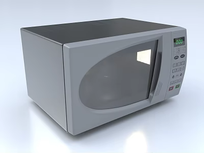 Modern Microwave Oven With Digital Display And Control Panel For Home Kitchen Use 3d model