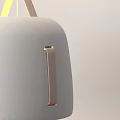 Modern Lighting Combination With Wooden Floor Lamp Bell Shaped Pendant And Warm Light
