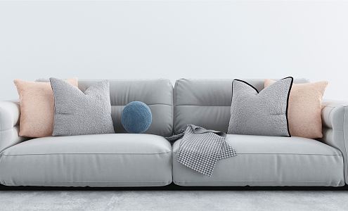 modern double sofa leisure sofa 3d model