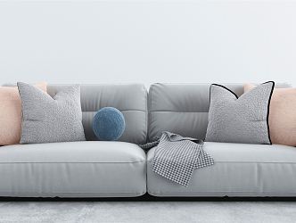 modern double sofa leisure sofa 3d model