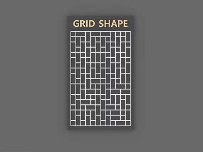 Grid Shape Wall Decor With Geometric Pattern And Minimalist Design For Home 3d model