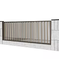 Modern Building Exterior Wall With Vertical Slats And Stone Accent Design