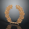 Shiny Golden Laurel Wreath Embellished High End Fashion Clothing Items