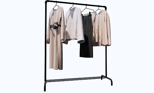 Modern Hanger Clothes Clothing Hanger 3d model