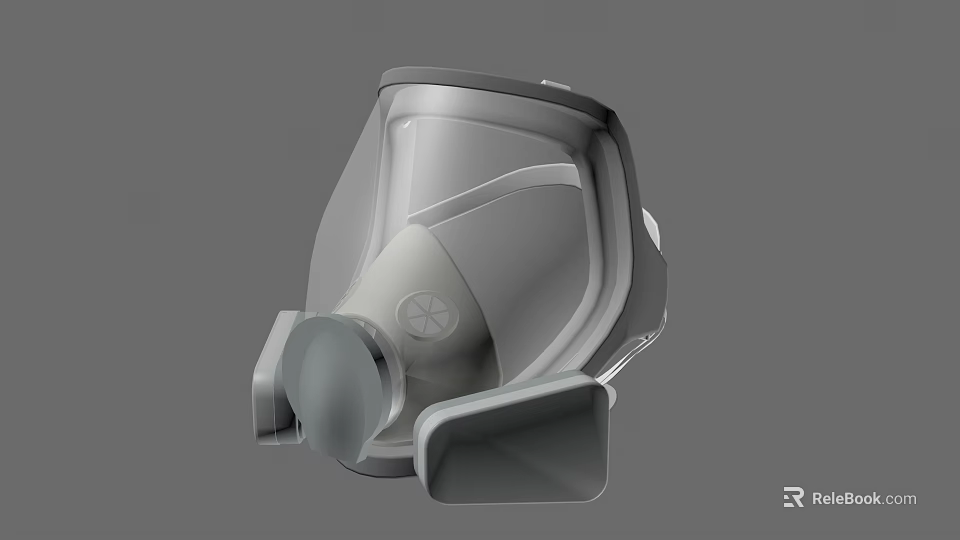 Medical Respiratory Mask With Transparent Design And Comfortable Fit For Breathing Assistance 3d model 