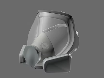 Medical Respiratory Mask With Transparent Design And Comfortable Fit For Breathing Assistance 3d model