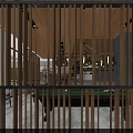 Front Desk Reception Area In Luxurious Lobby With Chandelier Decorative Tree And Columns