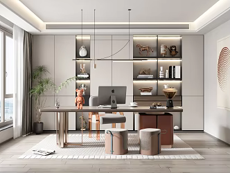 Modern study 3d model