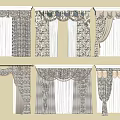 Various Elegant Curtain Styles With Valances And Light Textured Fabric For Home Decor
