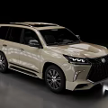 Luxury Cream Colored Lexus SUV With Modern Design And Large Alloy Wheels