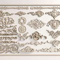 Ornate Decorative Carvings Collection With Various Intricate Patterns And Designs 3d model
