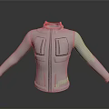 Gray Lightweight Jacket With Modern Design Zipper And Pockets