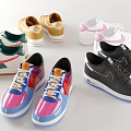 Colorful Sneakers With Various Styles And Assorted Color Designs For Casual Wear