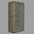 Gray Construction Brick Featuring Textured Surface And Weathered Solid Structure 3d model